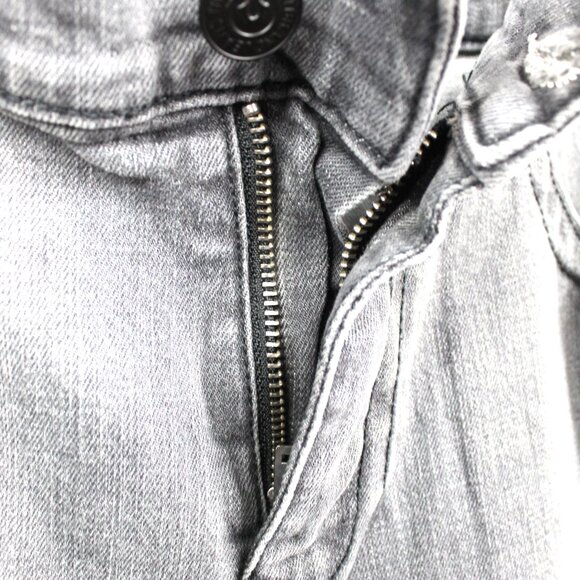 True Religion Gray Wash Rocco Relaxed Skinny Jeans Pants Men's Size 36 Grunge - Picture 4 of 9